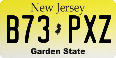 NJ license plate B73PXZ