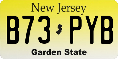 NJ license plate B73PYB