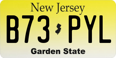 NJ license plate B73PYL
