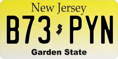 NJ license plate B73PYN