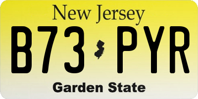 NJ license plate B73PYR