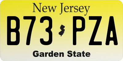 NJ license plate B73PZA