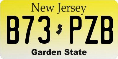 NJ license plate B73PZB