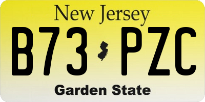 NJ license plate B73PZC