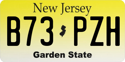 NJ license plate B73PZH