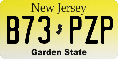NJ license plate B73PZP