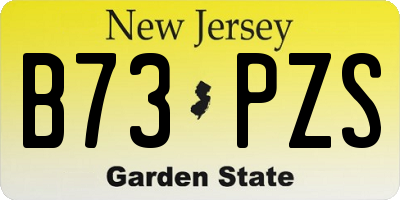 NJ license plate B73PZS