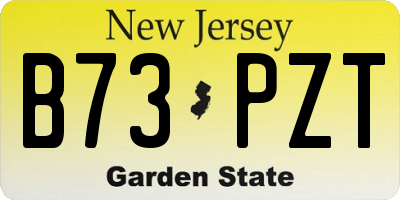 NJ license plate B73PZT