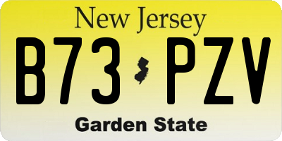 NJ license plate B73PZV