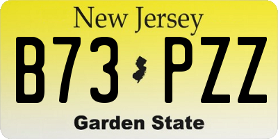 NJ license plate B73PZZ