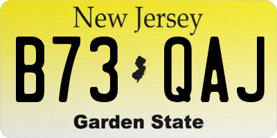 NJ license plate B73QAJ