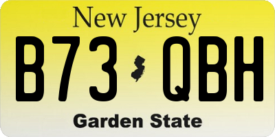 NJ license plate B73QBH