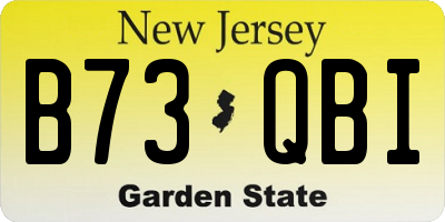 NJ license plate B73QBI