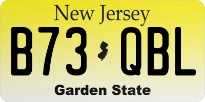 NJ license plate B73QBL