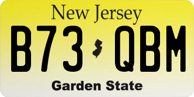 NJ license plate B73QBM