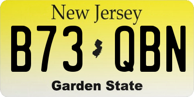 NJ license plate B73QBN