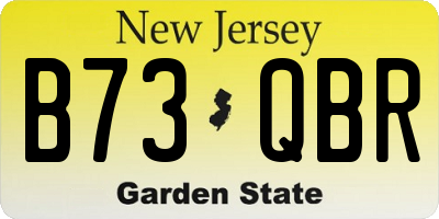 NJ license plate B73QBR