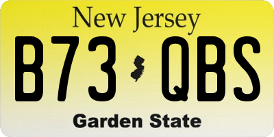 NJ license plate B73QBS