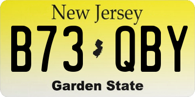 NJ license plate B73QBY