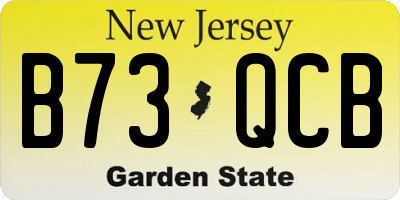 NJ license plate B73QCB