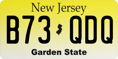 NJ license plate B73QDQ