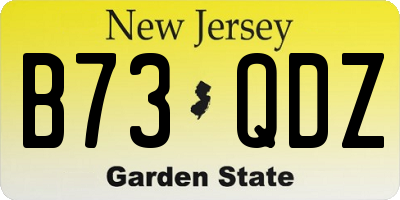 NJ license plate B73QDZ