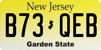 NJ license plate B73QEB