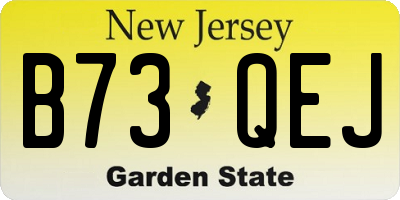 NJ license plate B73QEJ