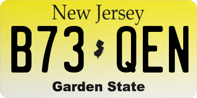 NJ license plate B73QEN