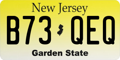 NJ license plate B73QEQ