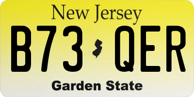 NJ license plate B73QER