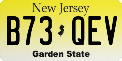 NJ license plate B73QEV