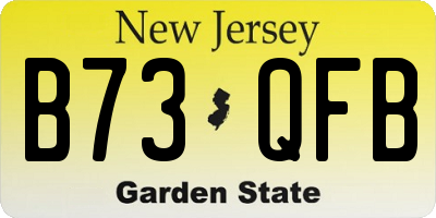 NJ license plate B73QFB