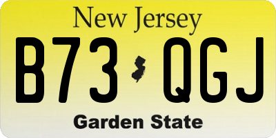 NJ license plate B73QGJ