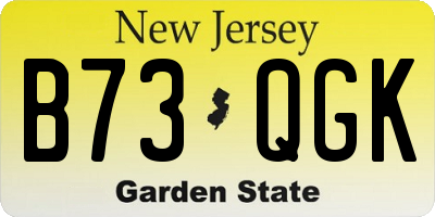 NJ license plate B73QGK