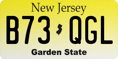 NJ license plate B73QGL