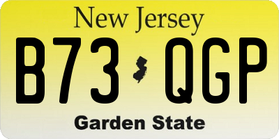 NJ license plate B73QGP