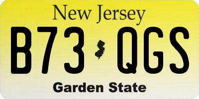 NJ license plate B73QGS
