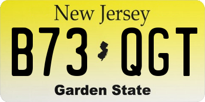 NJ license plate B73QGT