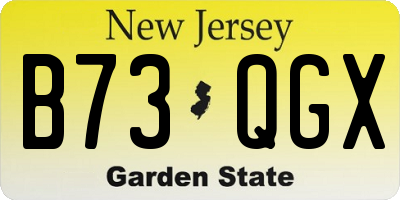 NJ license plate B73QGX