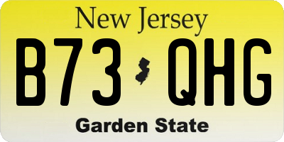 NJ license plate B73QHG