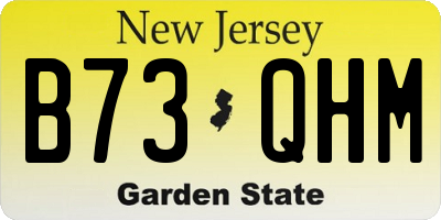NJ license plate B73QHM