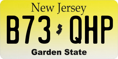 NJ license plate B73QHP