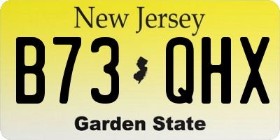 NJ license plate B73QHX