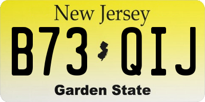 NJ license plate B73QIJ