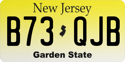 NJ license plate B73QJB