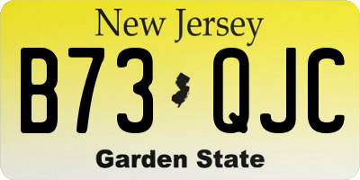 NJ license plate B73QJC