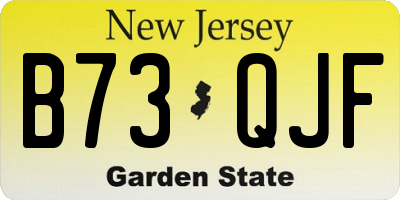 NJ license plate B73QJF