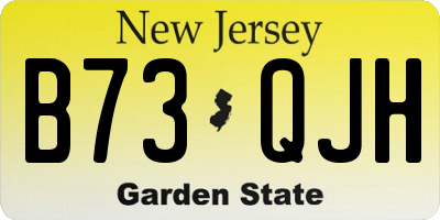 NJ license plate B73QJH