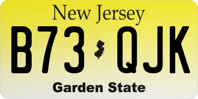 NJ license plate B73QJK